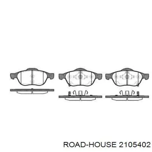 2105402 Road House колодки гальмівні передні, дискові