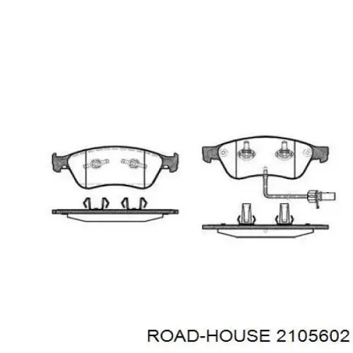 2105602 Road House колодки гальмівні передні, дискові