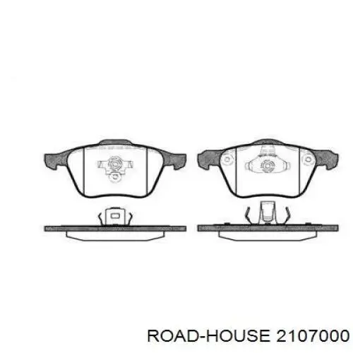 Колодки гальмівні передні, дискові 2107000 Road House