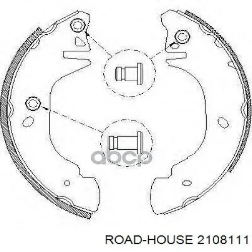 Колодки гальмівні передні, дискові 2108111 Road House