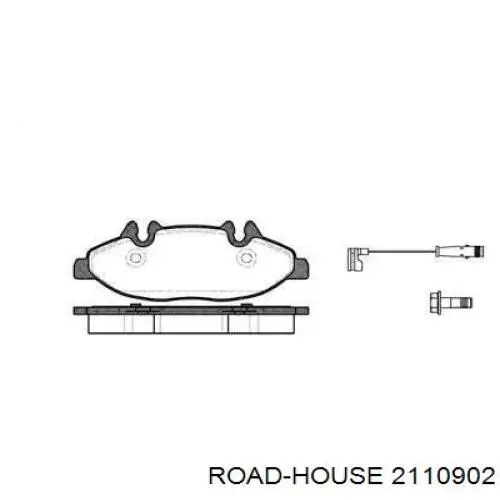 Колодки гальмівні передні, дискові 2110902 Road House