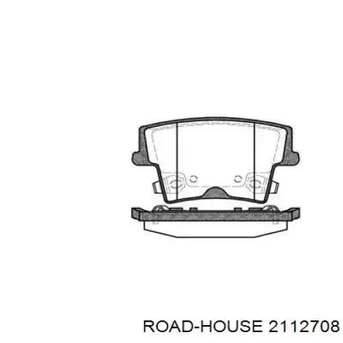 2112708 Road House колодки гальмові задні, дискові
