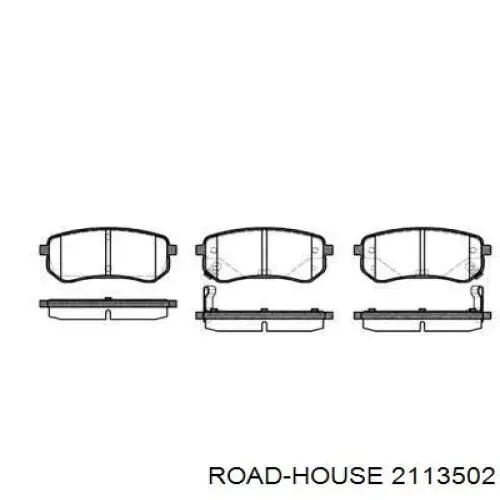 2113502 Road House колодки гальмові задні, дискові