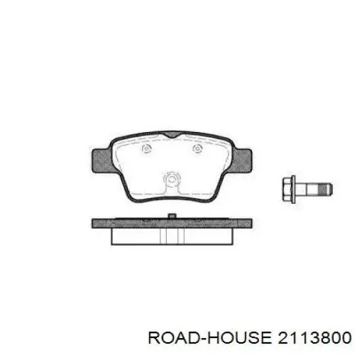 2113800 Road House колодки гальмові задні, дискові