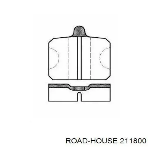211800 Road House колодки гальмівні передні, дискові