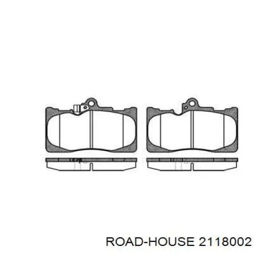 Колодки гальмівні передні, дискові 2118002 Road House