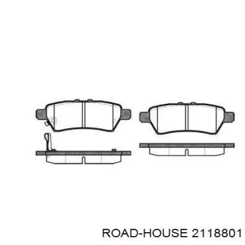 2118801 Road House колодки гальмові задні, дискові