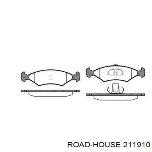 211910 Road House колодки гальмівні передні, дискові