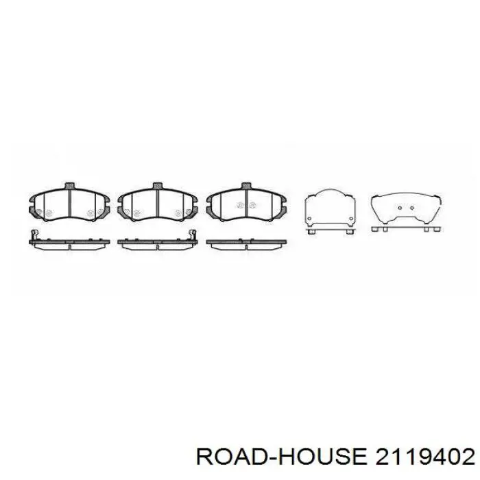 Колодки гальмівні передні, дискові 2119402 Road House