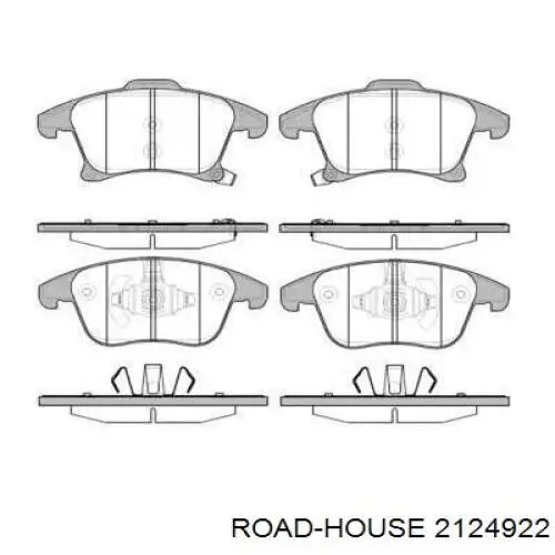 Колодки гальмівні передні, дискові 2124922 Road House