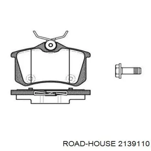 2139110 Road House колодки гальмові задні, дискові