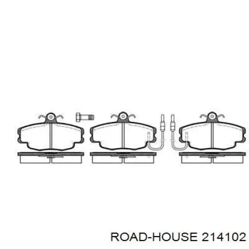 Колодки гальмівні передні, дискові 214102 Road House