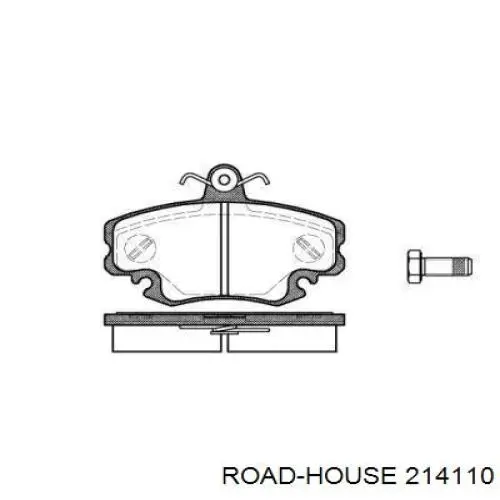 214110 Road House колодки гальмівні передні, дискові