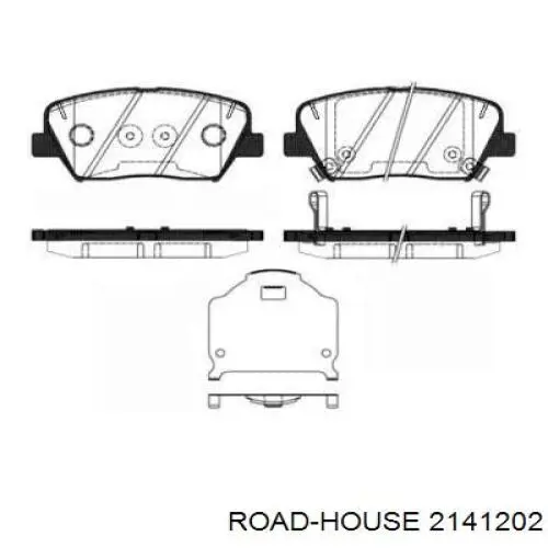 Колодки гальмівні передні, дискові 2141202 Road House