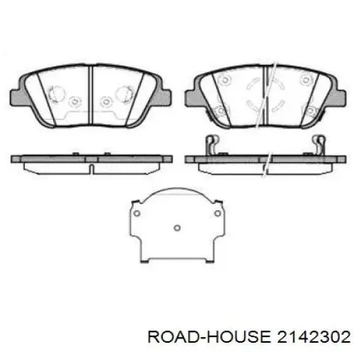 Колодки гальмівні передні, дискові 2142302 Road House