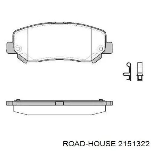 2151322 Road House колодки гальмівні передні, дискові