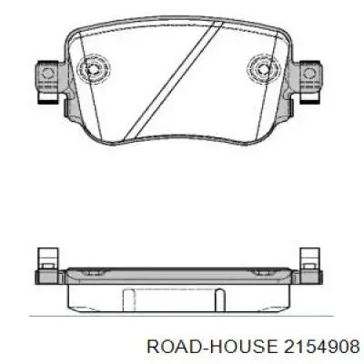 Колодки гальмові задні, дискові 2154908 Road House