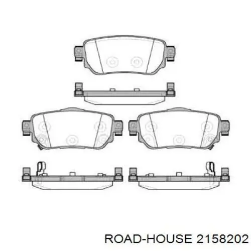 Колодки гальмові задні, дискові 2158202 Road House