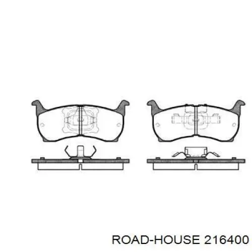 Колодки гальмівні передні, дискові 216400 Road House