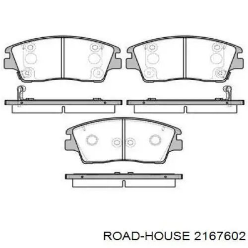 Колодки гальмівні передні, дискові 2167602 Road House