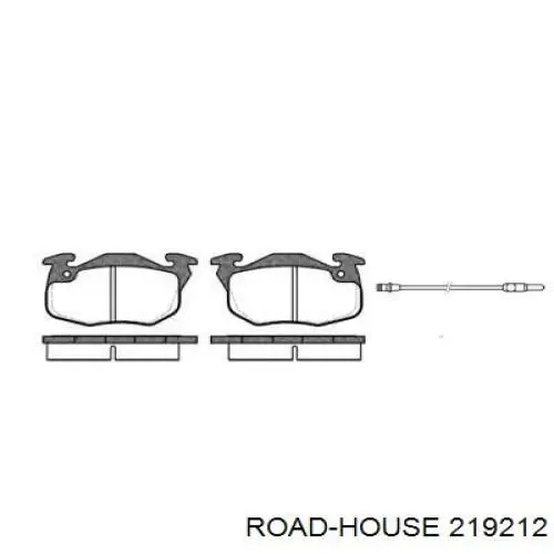 Колодки гальмівні передні, дискові 219212 Road House