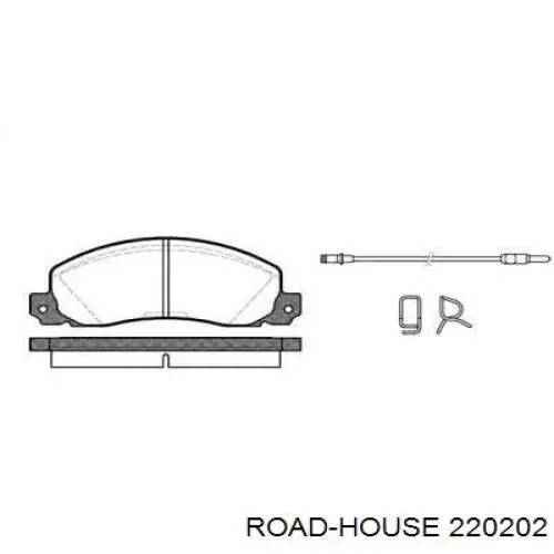 Колодки гальмівні передні, дискові 220202 Road House