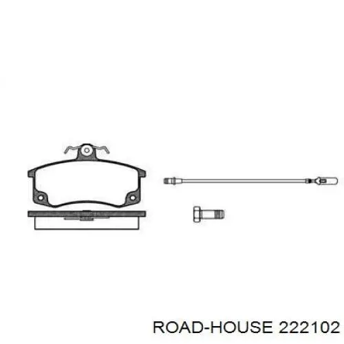222102 Road House колодки гальмівні передні, дискові
