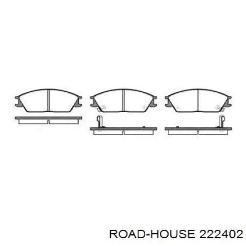 222402 Road House колодки гальмівні передні, дискові
