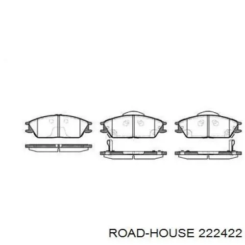 Колодки гальмівні передні, дискові 222422 Road House