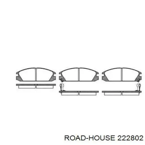 222802 Road House колодки гальмівні передні, дискові