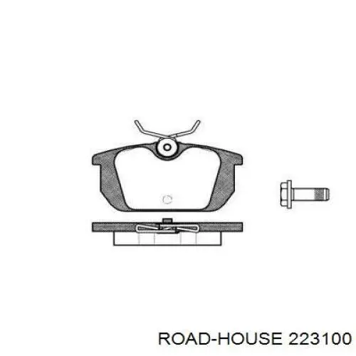 223100 Road House колодки гальмові задні, дискові