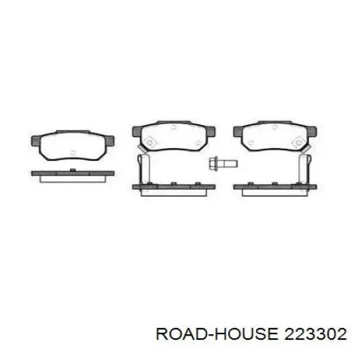 223302 Road House колодки гальмові задні, дискові