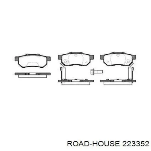 223352 Road House колодки гальмові задні, дискові