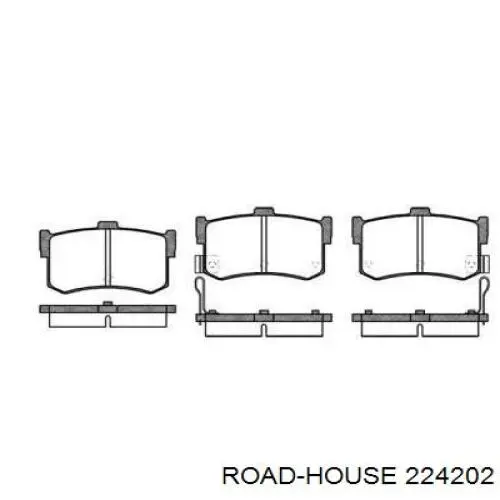 Колодки гальмові задні, дискові 224202 Road House