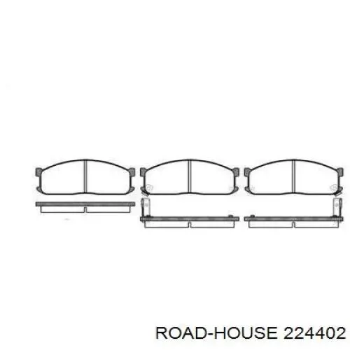 Колодки гальмівні передні, дискові 224402 Road House