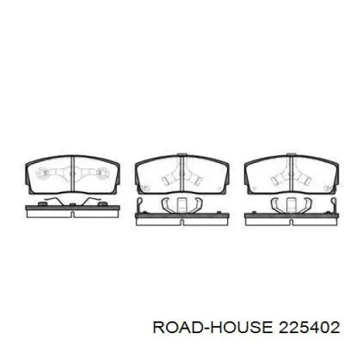 Колодки гальмівні передні, дискові 225402 Road House