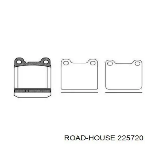 Колодки гальмові задні, дискові 225720 Road House