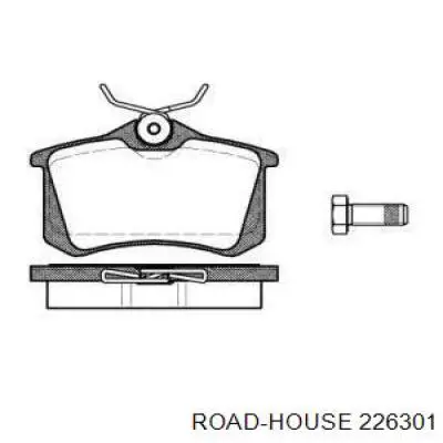 226301 Road House колодки гальмові задні, дискові