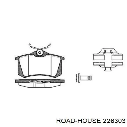 Колодки гальмові задні, дискові 226303 Road House