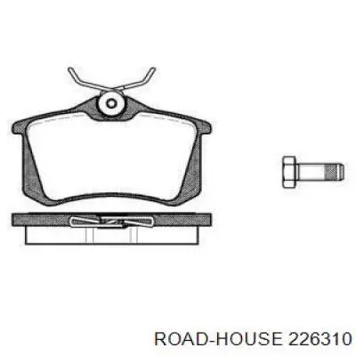 226310 Road House колодки гальмові задні, дискові