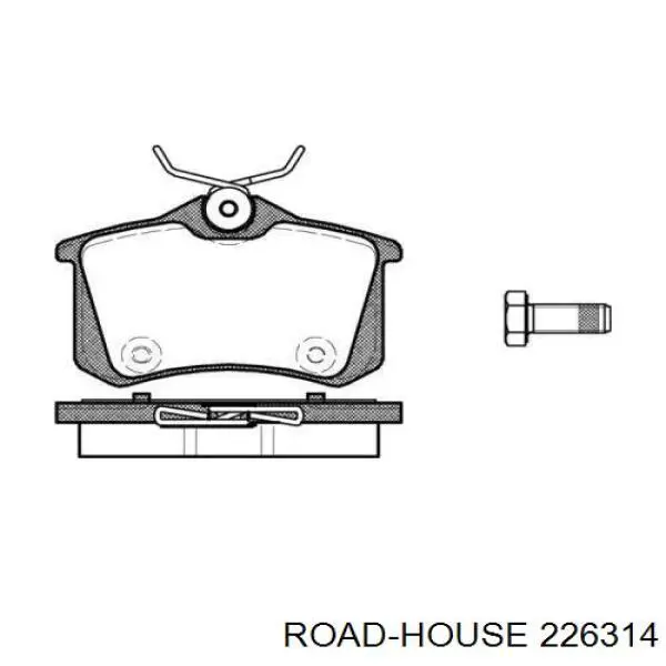 Колодки гальмові задні, дискові 226314 Road House