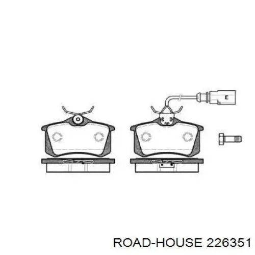 Колодки гальмові задні, дискові 226351 Road House