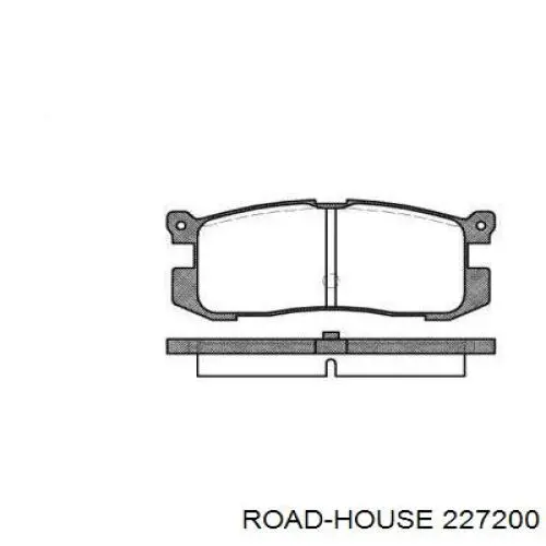 227200 Road House колодки гальмові задні, дискові