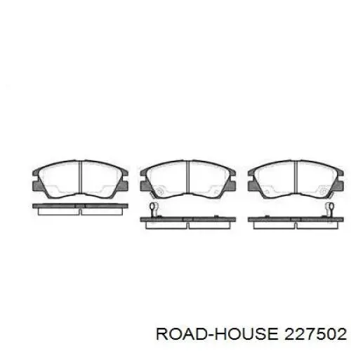 227502 Road House колодки гальмівні передні, дискові