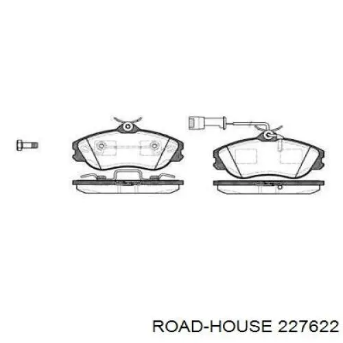 Колодки гальмівні передні, дискові 227622 Road House