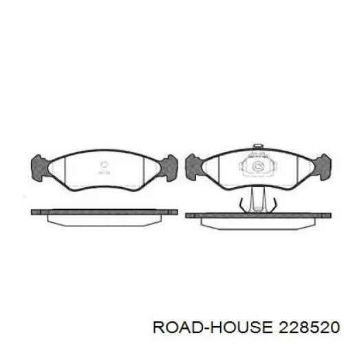 228520 Road House колодки гальмівні передні, дискові