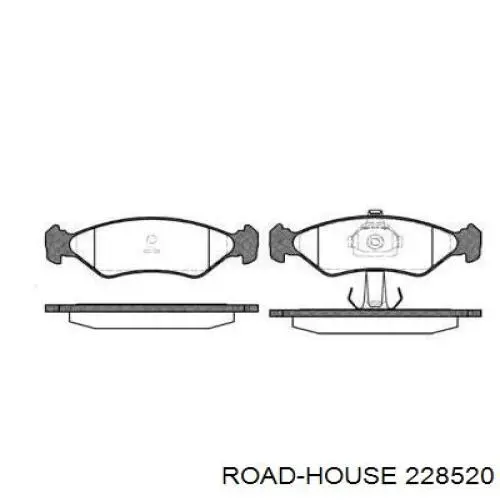 Колодки гальмівні передні, дискові 228520 Road House