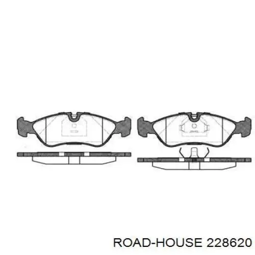 Колодки гальмівні передні, дискові 228620 Road House