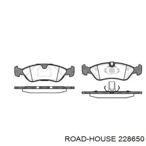 Колодки гальмівні передні, дискові 228650 Road House