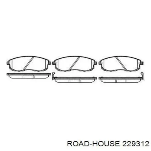 Колодки гальмівні передні, дискові 229312 Road House